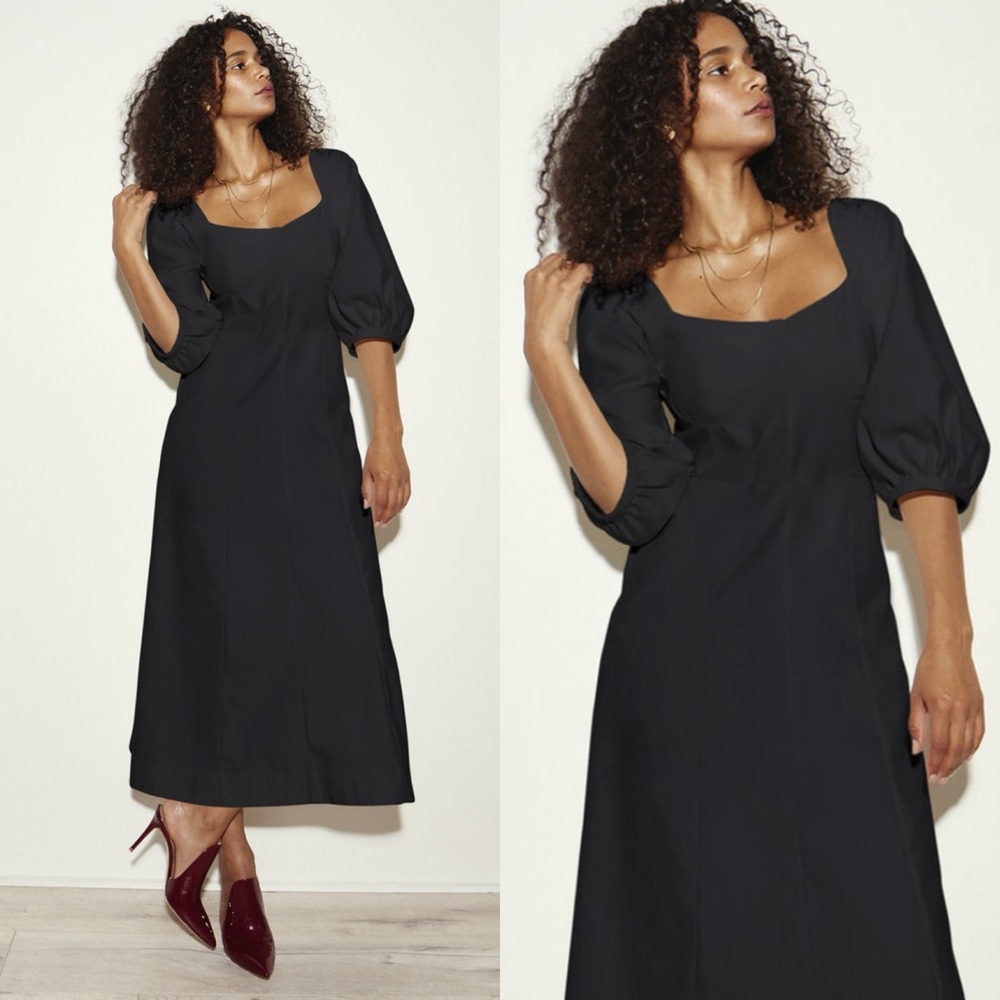 Kamparett Rooftop Japanese Cotton Modi Dress Faded Black Size Small $420